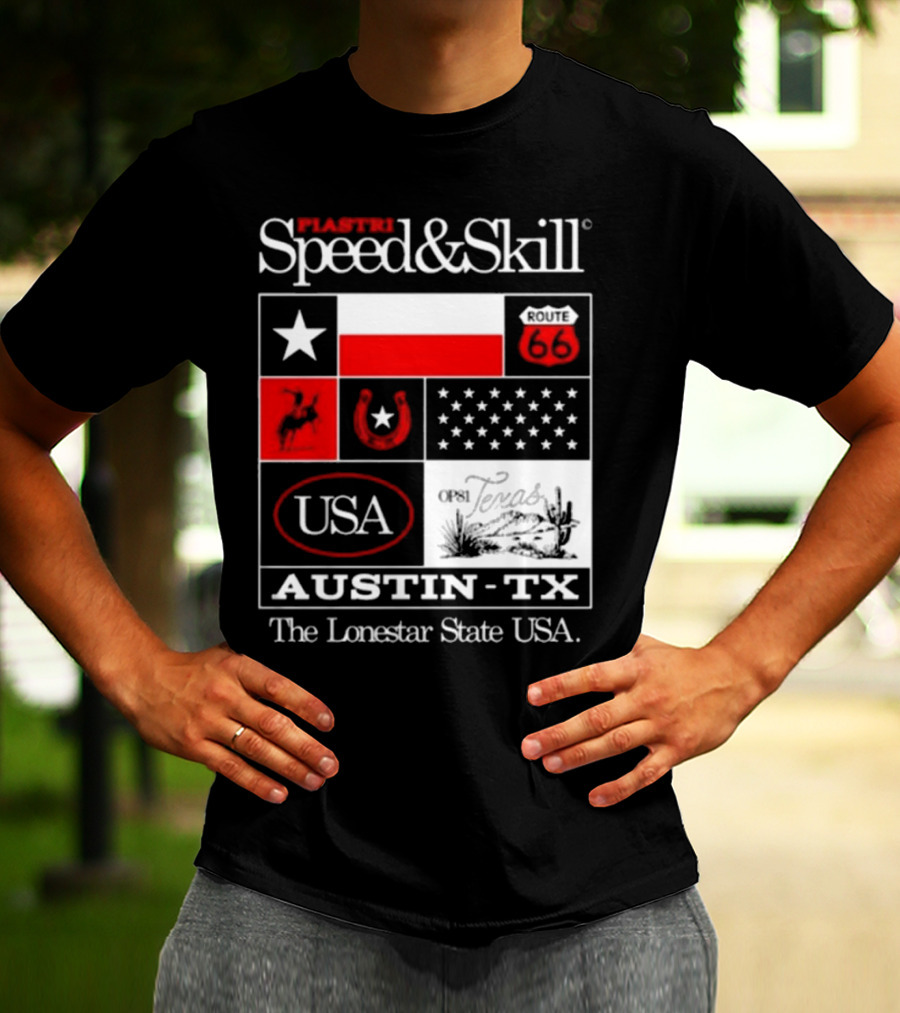 Piastri Speed And Skill Route 66 Austin TX The Lonestar State USA T-Shirt