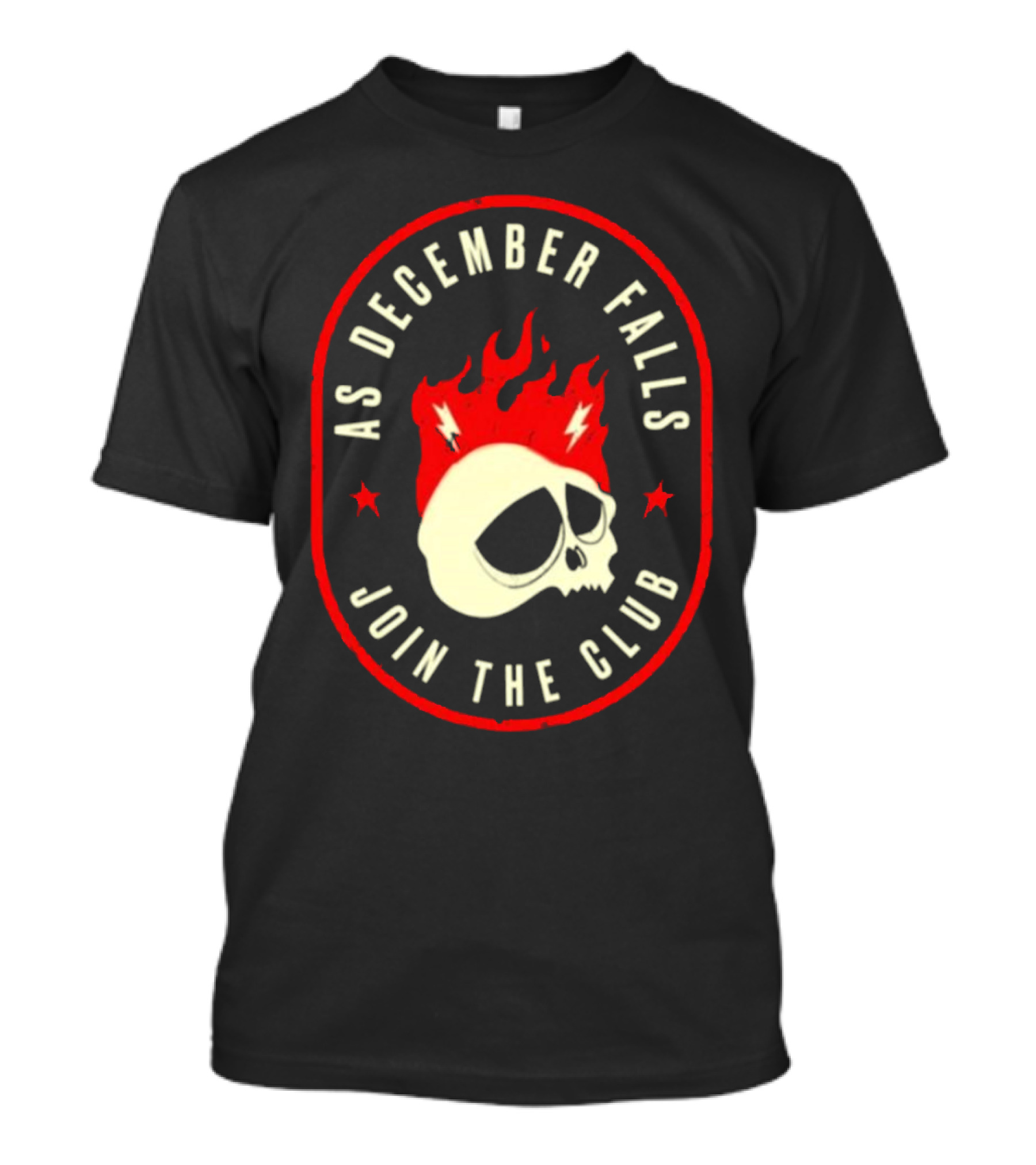 As December Falls Join The Club Ghost Rider Skull T-Shirt