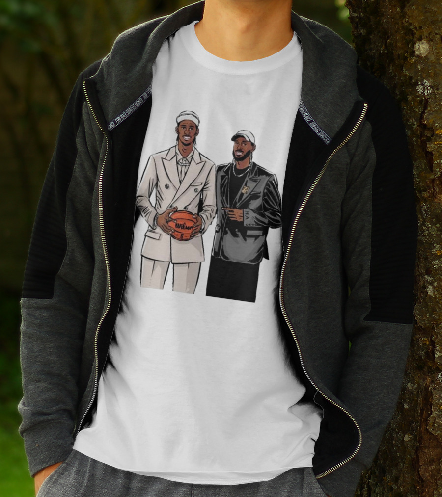 Alex And Olivier Sarr Brothers OKC Thunders Cartoon Wilson Basketball T-Shirt