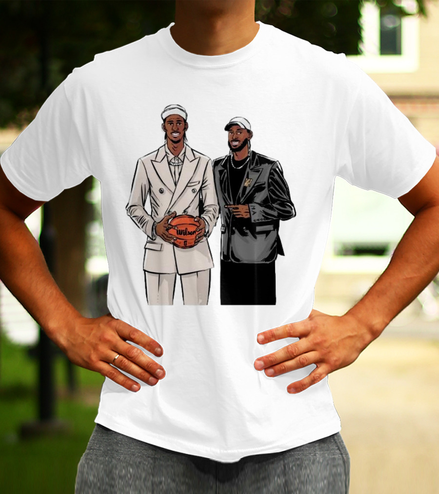 Alex And Olivier Sarr Brothers OKC Thunders Cartoon Wilson Basketball T-Shirt