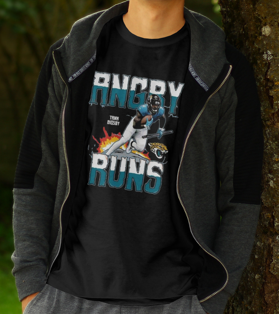 Tank Bigsby Angry Runs Jaguar Football Burst T-Shirt
