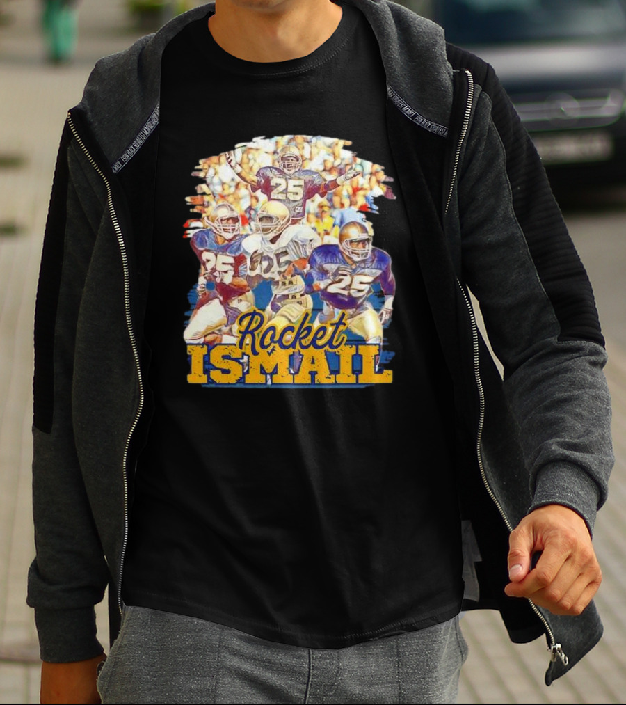 Rocket Ismail Vintage Notre Dame Football Icon 25 T-Shirt