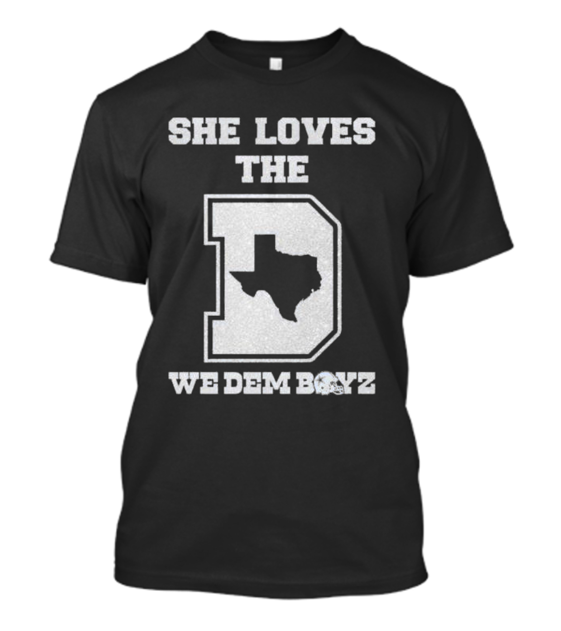She Loves The D We Dem Boyz Dallas Cowboys Texas Map T-Shirt