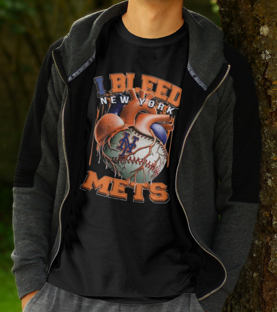 I Bleed New York Mets Heart T-Shirt