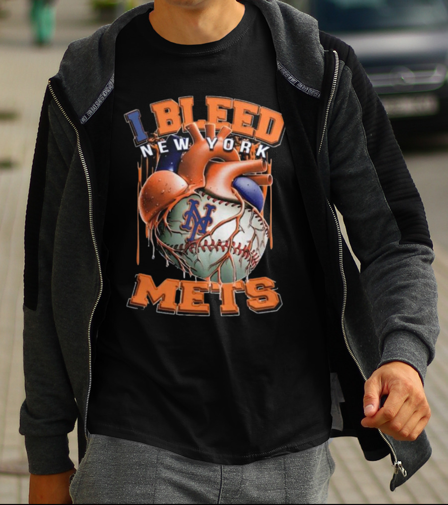 I Bleed New York Mets Heart T-Shirt