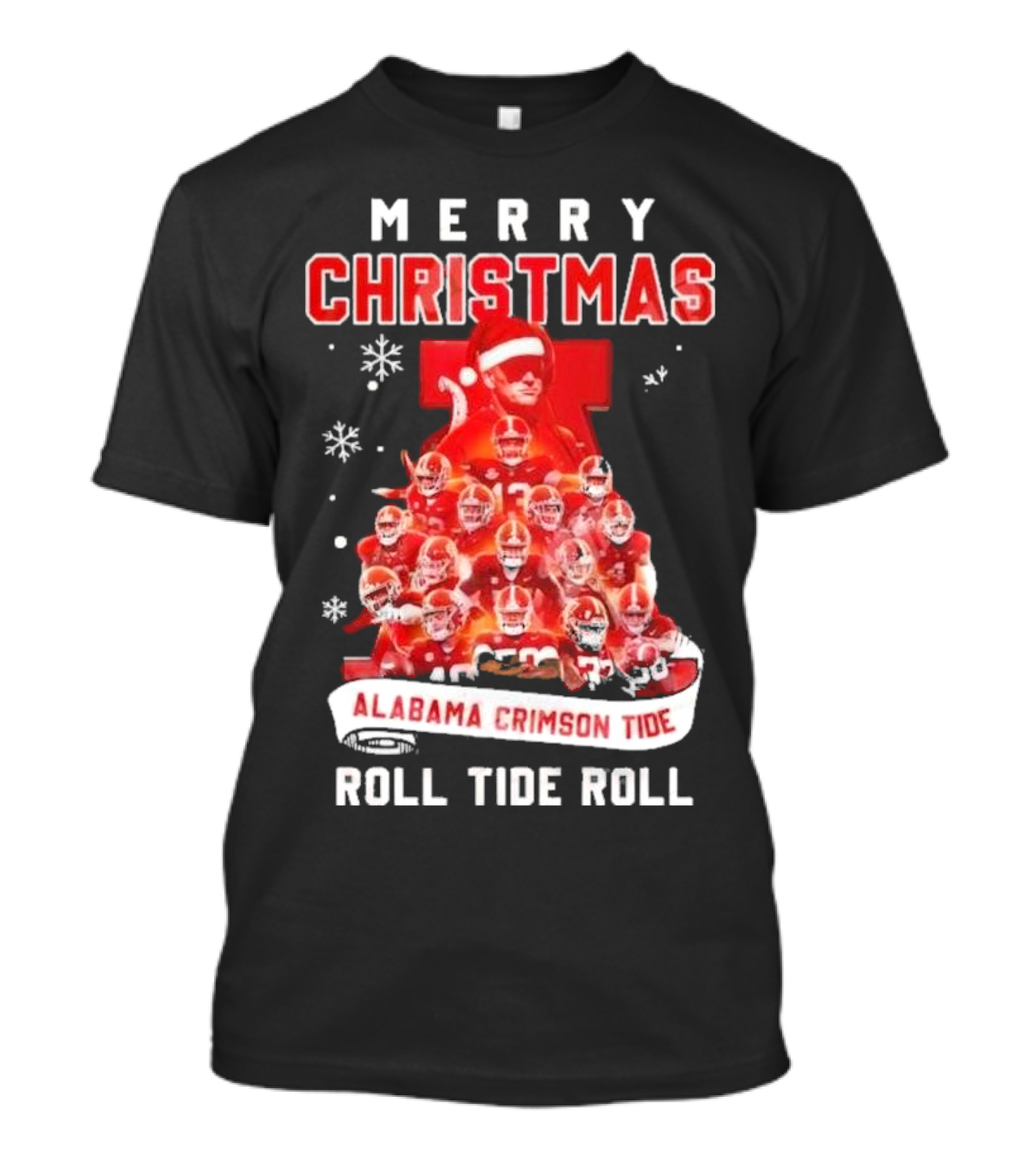 Merry Christmas Alabama Crimson Tide Roll Tide Roll T-Shirt