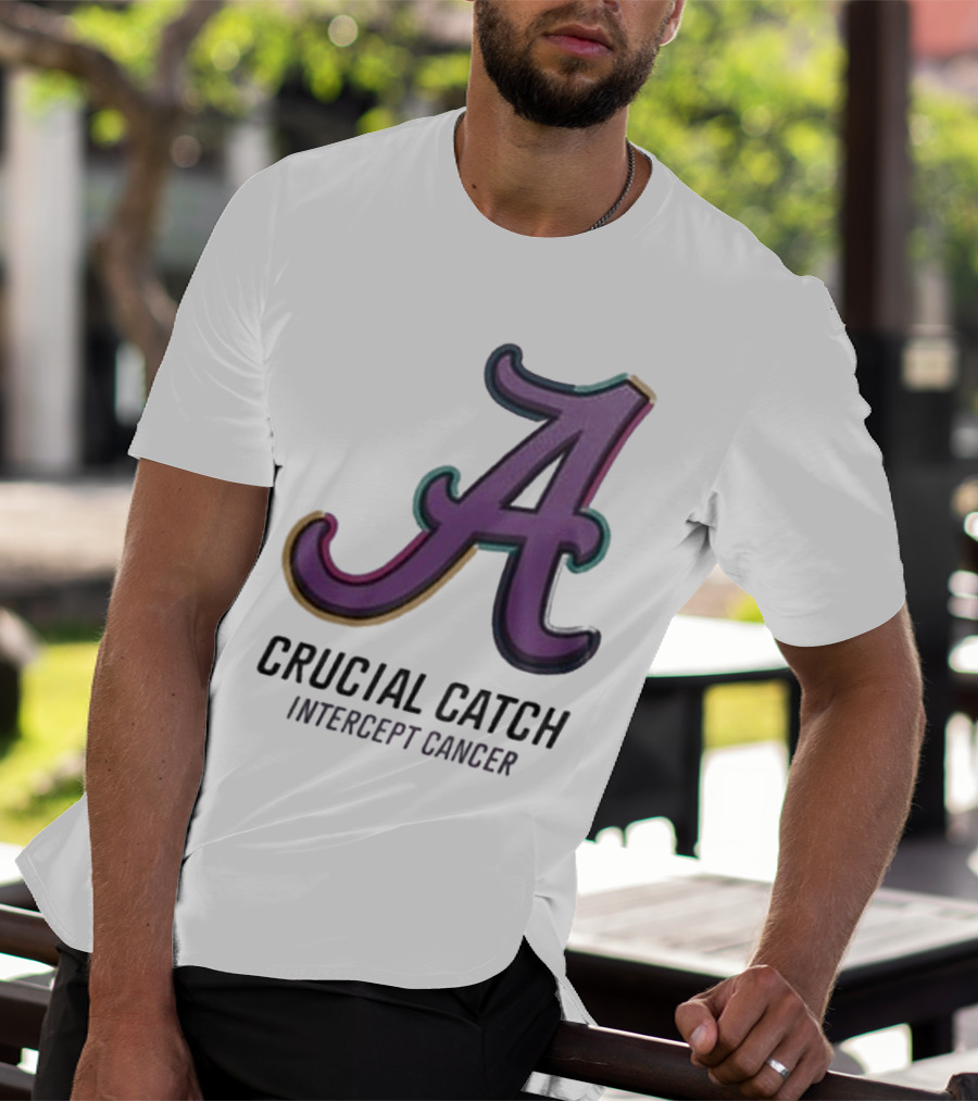 Alabama Crimson Tide Crucial Catch Intercept Cancer T-Shirt