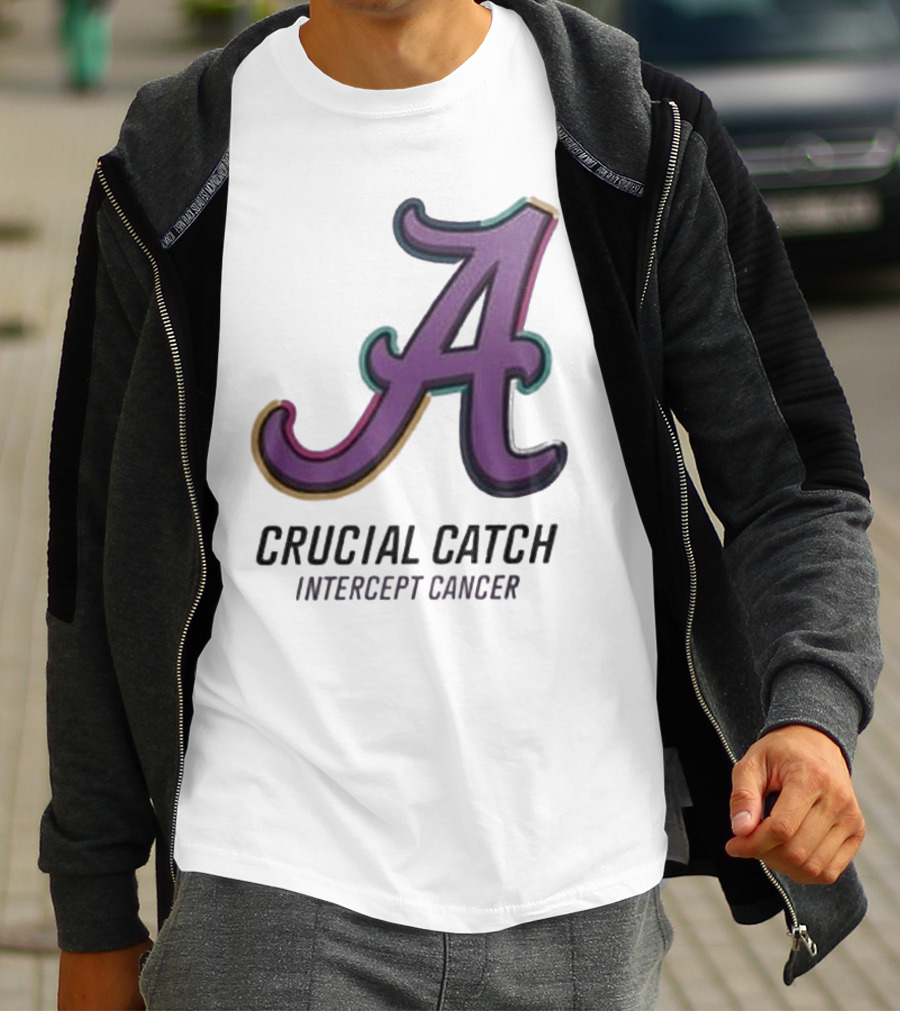 Alabama Crimson Tide Crucial Catch Intercept Cancer T-Shirt