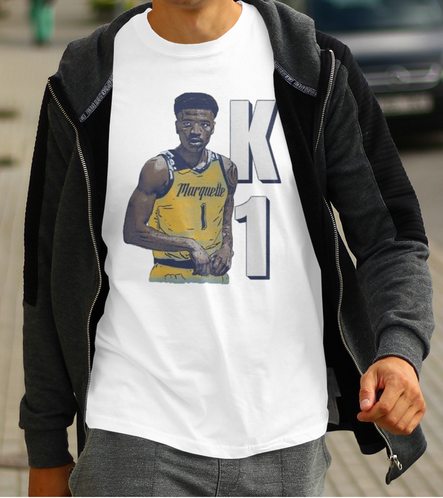 K1 Kameron Jones Marquette Golden Eagles Basketball Cartoon Player T-Shirt