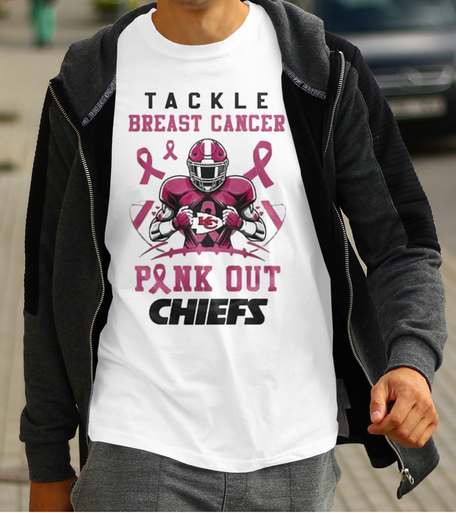 Kansas City Chiefs Tackle Breast Cancer Pink Out Chiefs T-Shirt