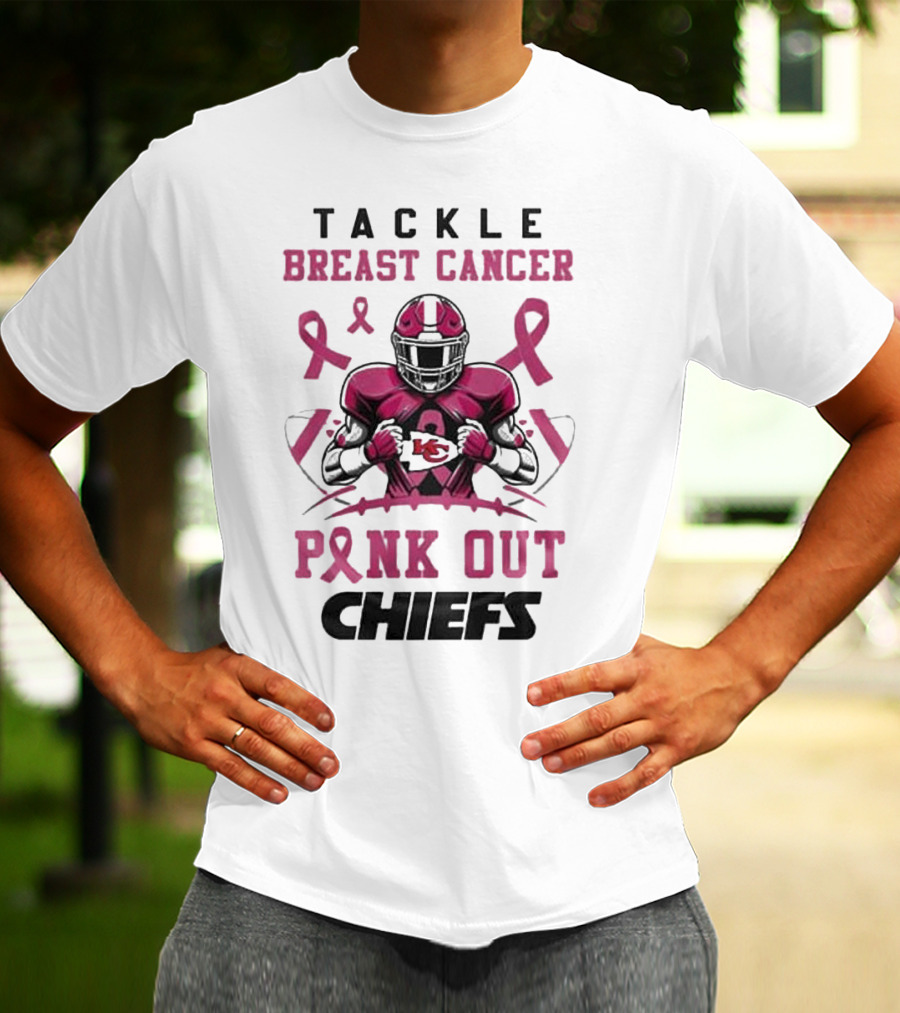 Kansas City Chiefs Tackle Breast Cancer Pink Out Chiefs T-Shirt