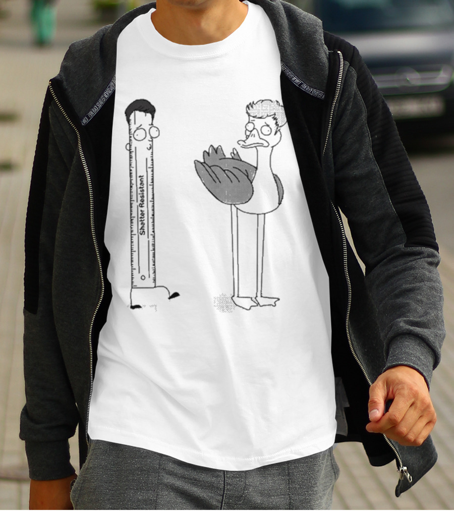 Shatter Resistant Ruler Schumpy And Quirky Bird Flapper No Context Off Menu T-Shirt