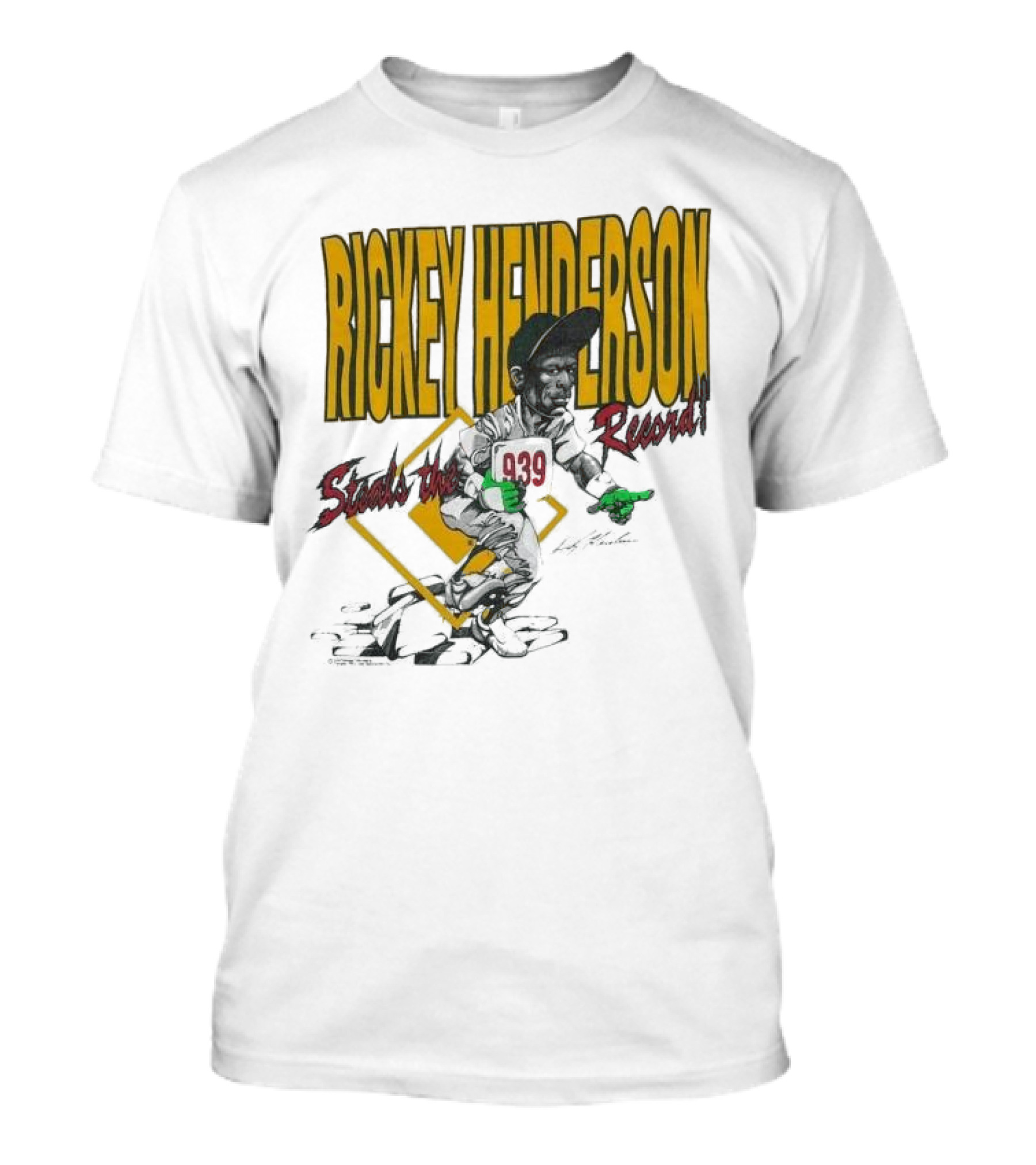 Rickey Henderson Steals The 939 Record T-Shirt