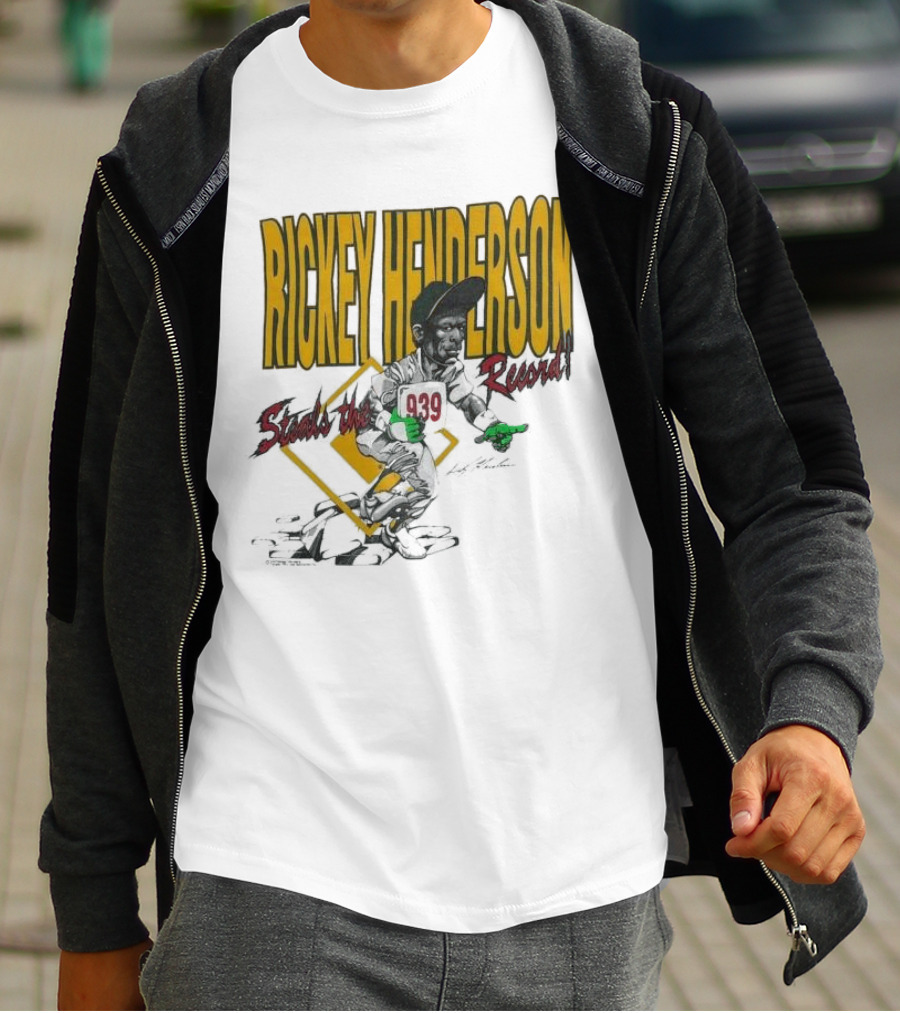 Rickey Henderson Steals The 939 Record T-Shirt