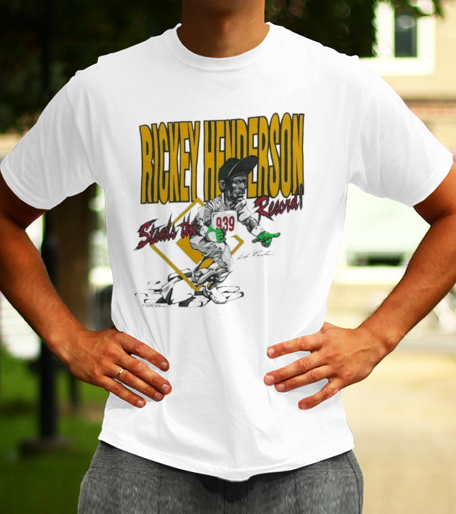 Rickey Henderson Steals The 939 Record T-Shirt