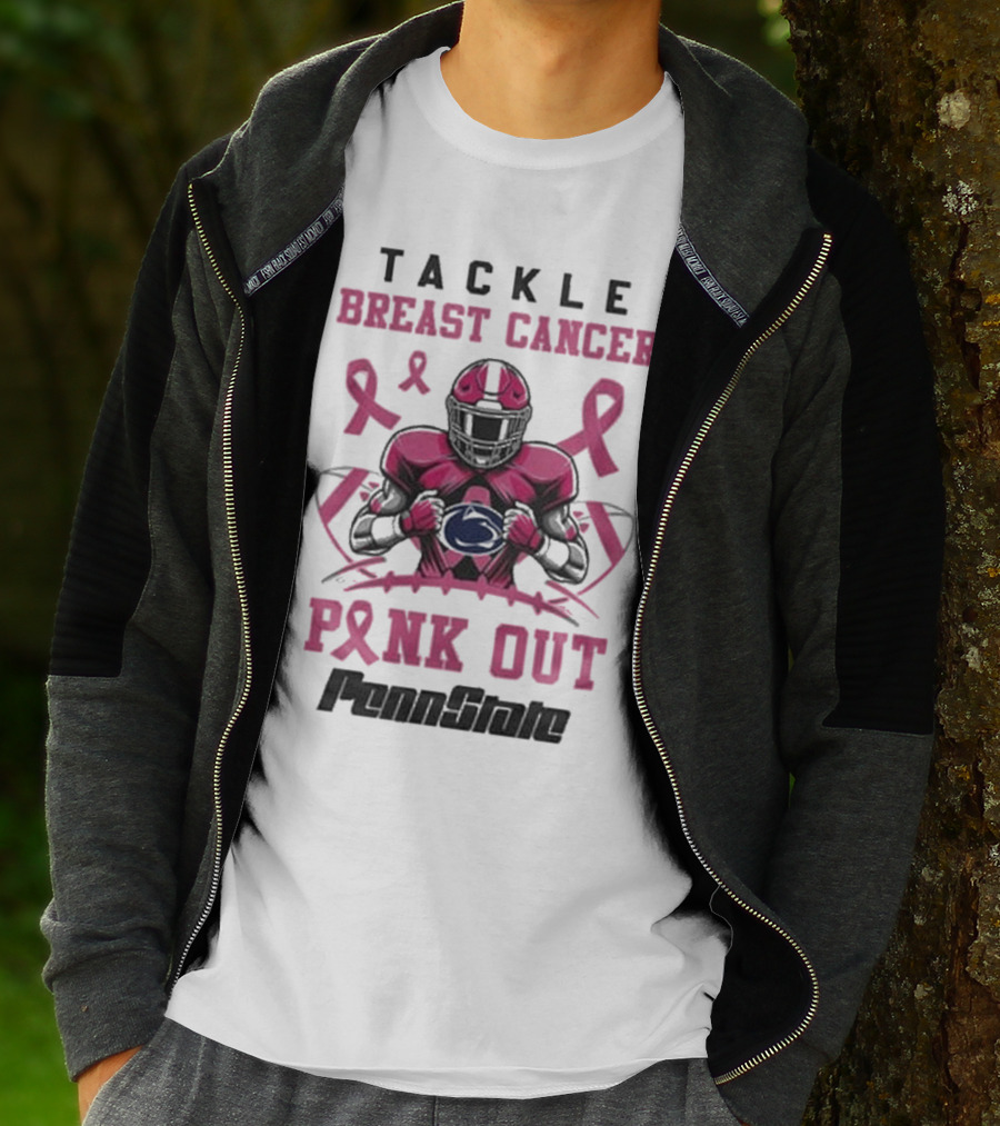 Tackle Breast Cancer Pink Out Penn State Nittany Lions T-Shirt