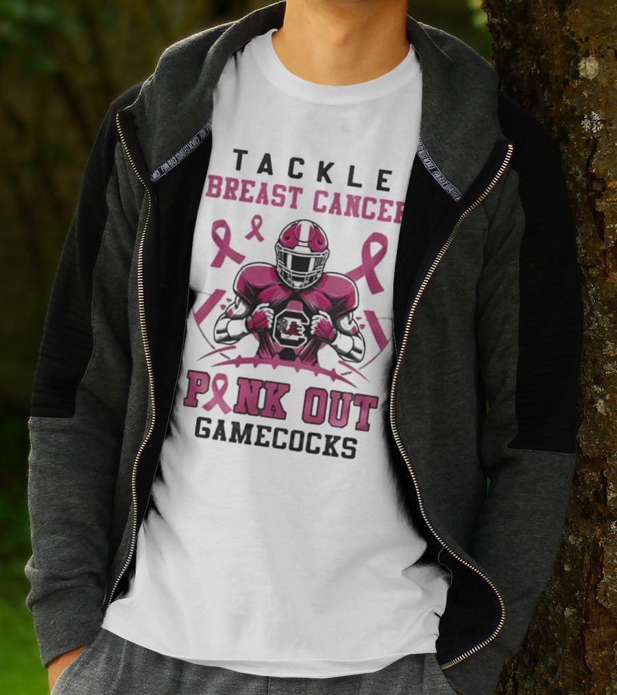 South Carolina Gamecocks Tackle Breast Cancer Pink Out T-Shirt