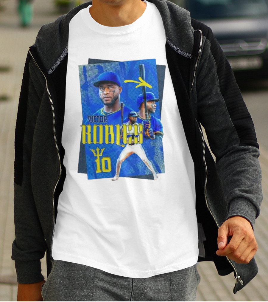 Victor Robles Baseball Player Blue And Yellow T-Shirt