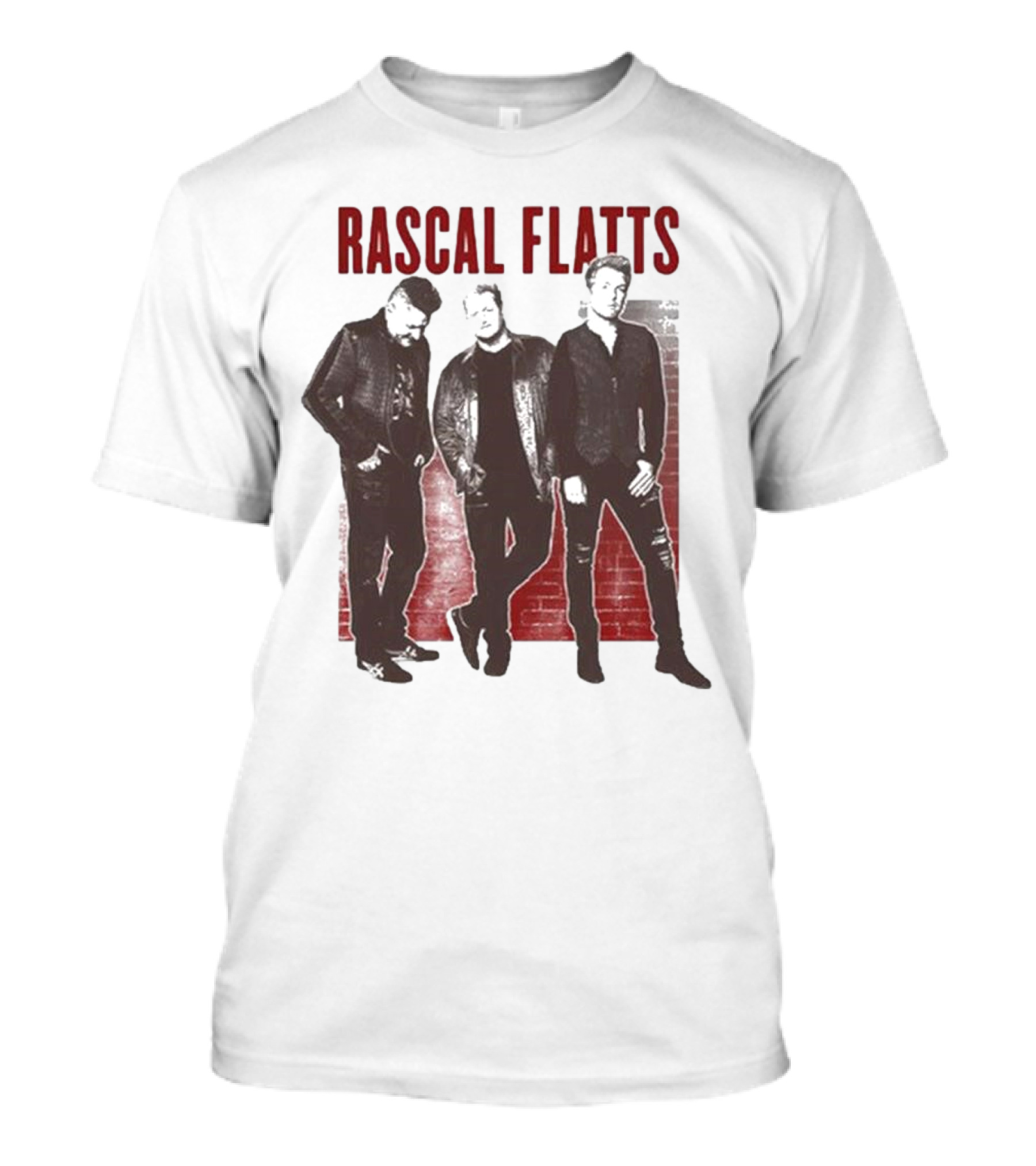 Rascal Flatts Band Photo Brick Wall Background T-Shirt