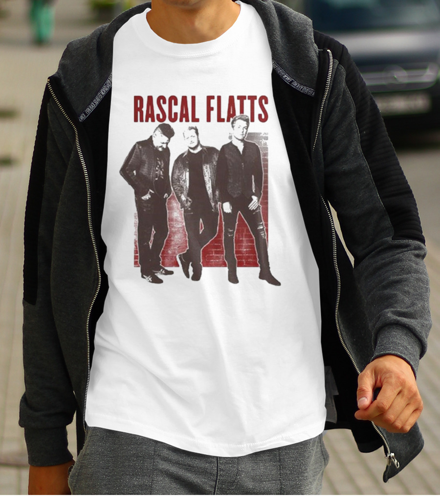 Rascal Flatts Band Photo Brick Wall Background T-Shirt