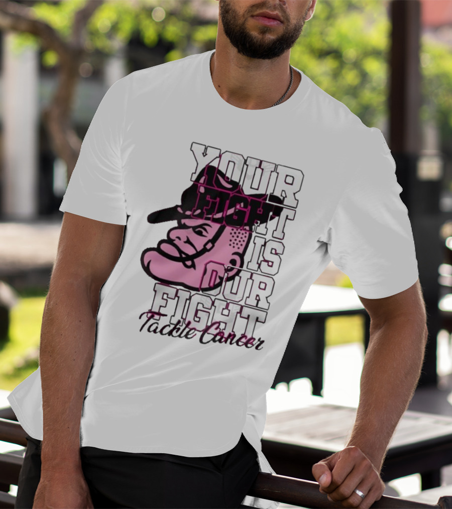 Texas A&M Aggies Your Fight Is Our Fight Tackle Cancer Vintage Football Helmet T-Shirt