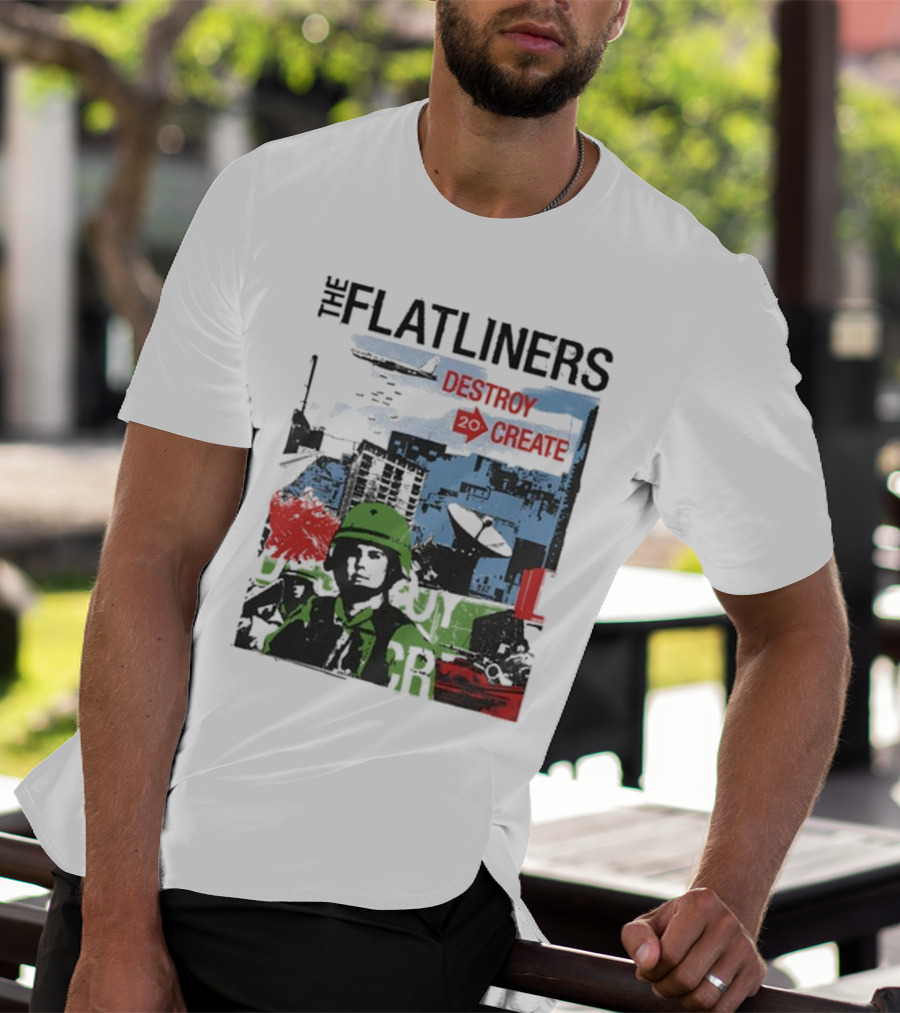The Flatliners Destroy 20 Create Album Cover Soldier And Cityscape T-Shirt