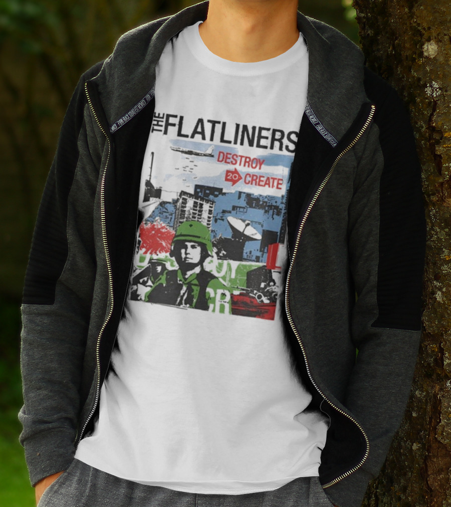The Flatliners Destroy 20 Create Album Cover Soldier And Cityscape T-Shirt