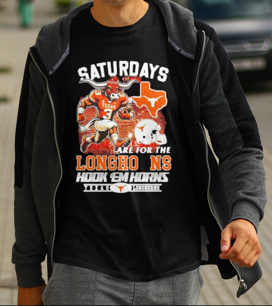 Saturdays Are For The Texas Longhorns Hook 'Em Horns Football Team T-Shirt