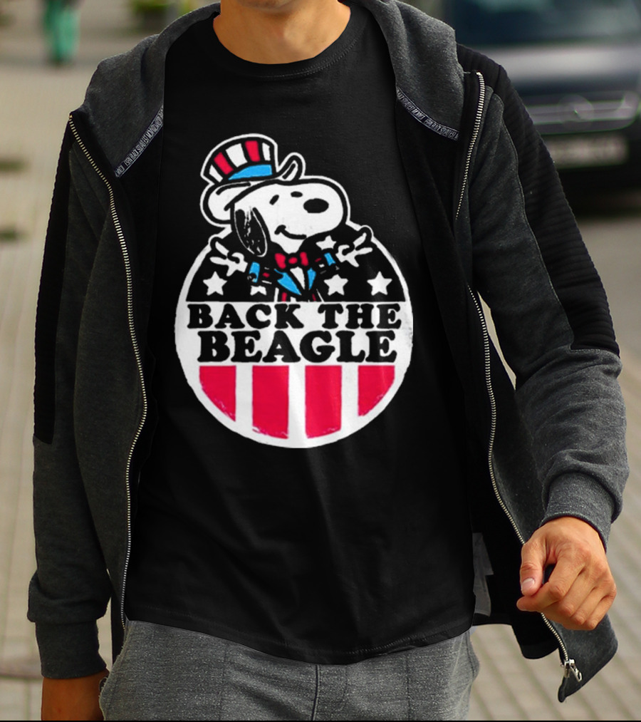 Snoopy Peanuts Back The Beagle Patriotic Uncle Sam T-Shirt