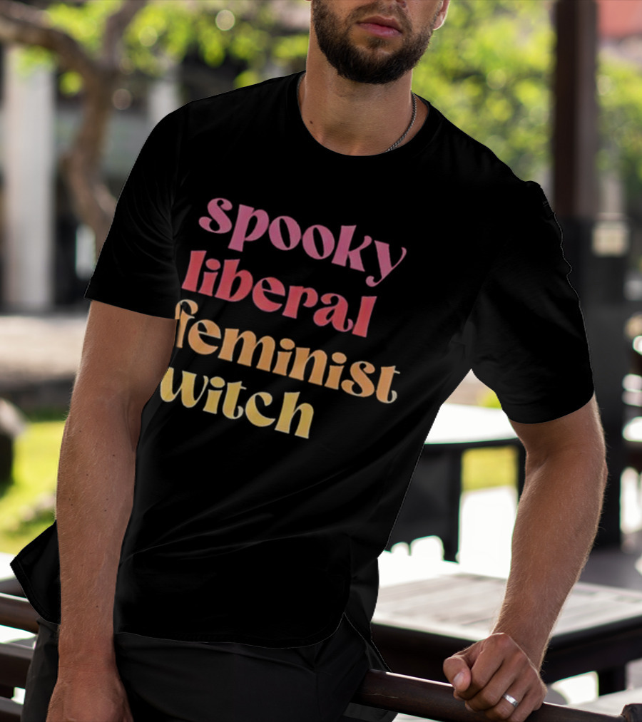 Spooky Liberal Feminist Witch T-Shirt