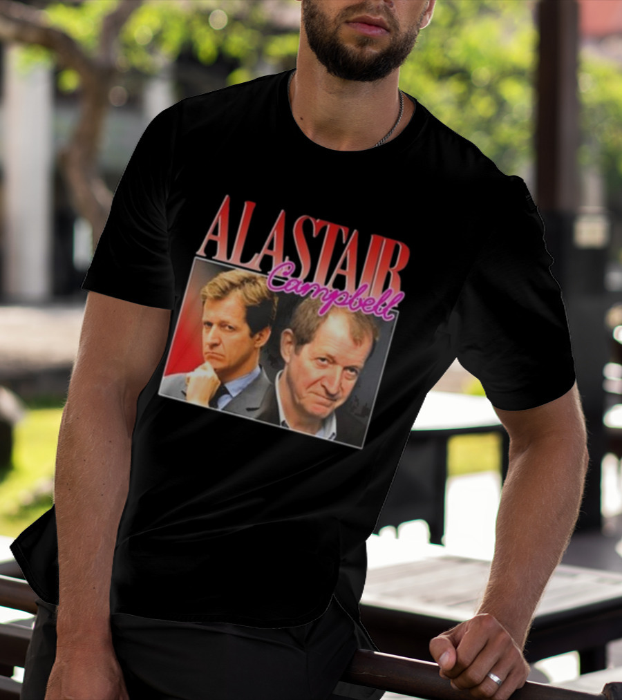 Alastair Campbell Retro Bold Portrait Duo T-Shirt