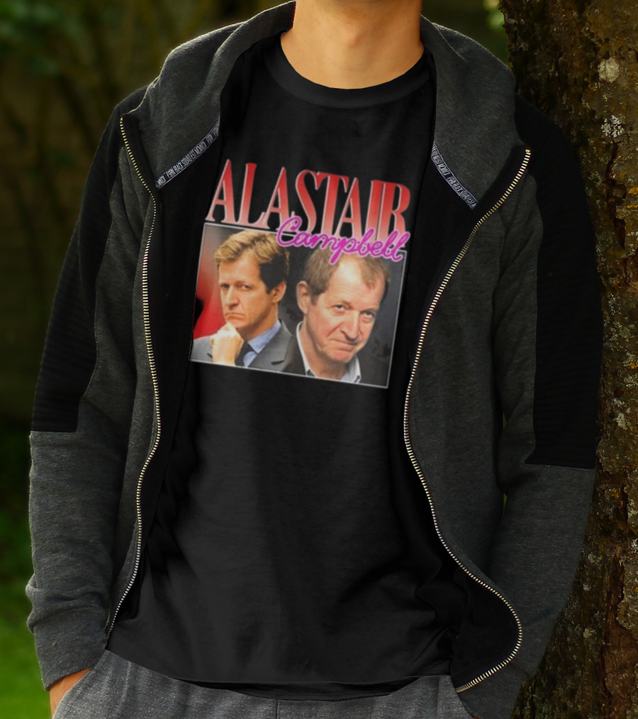 Alastair Campbell Retro Bold Portrait Duo T-Shirt
