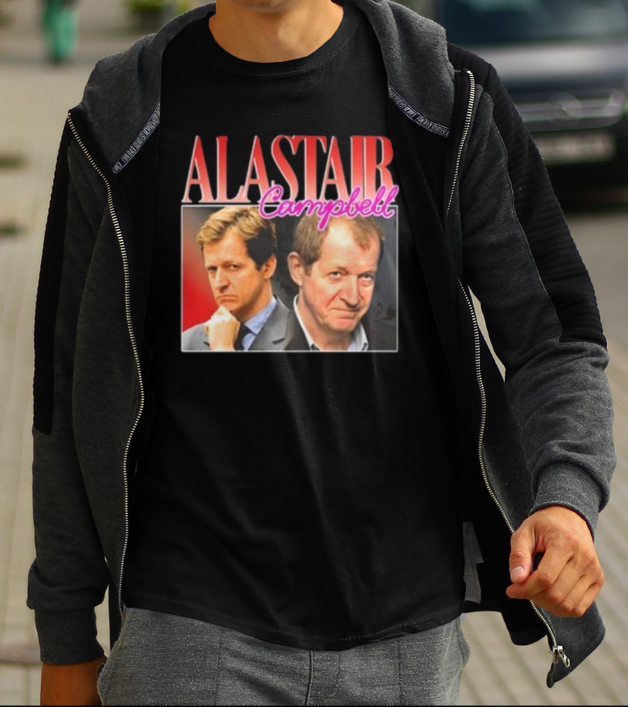 Alastair Campbell Retro Bold Portrait Duo T-Shirt