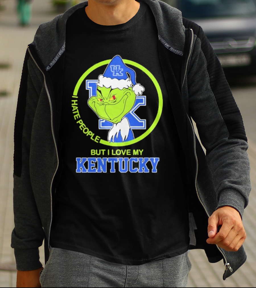 Kentucky Wildcats Grinch I Hate People But I Love My Kentucky T-Shirt