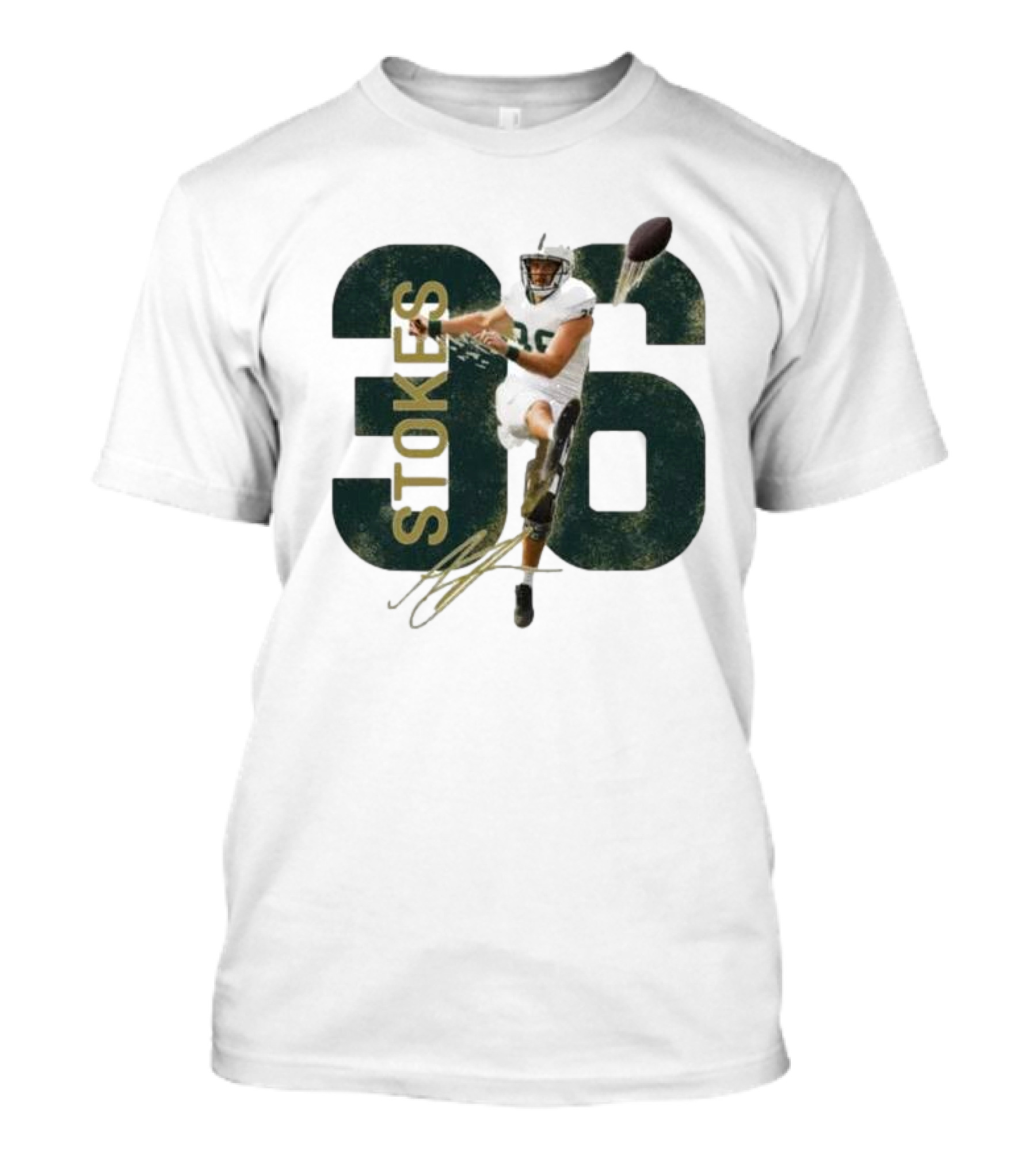 Stokes 36 Football Kicker Signature Action Image T-Shirt