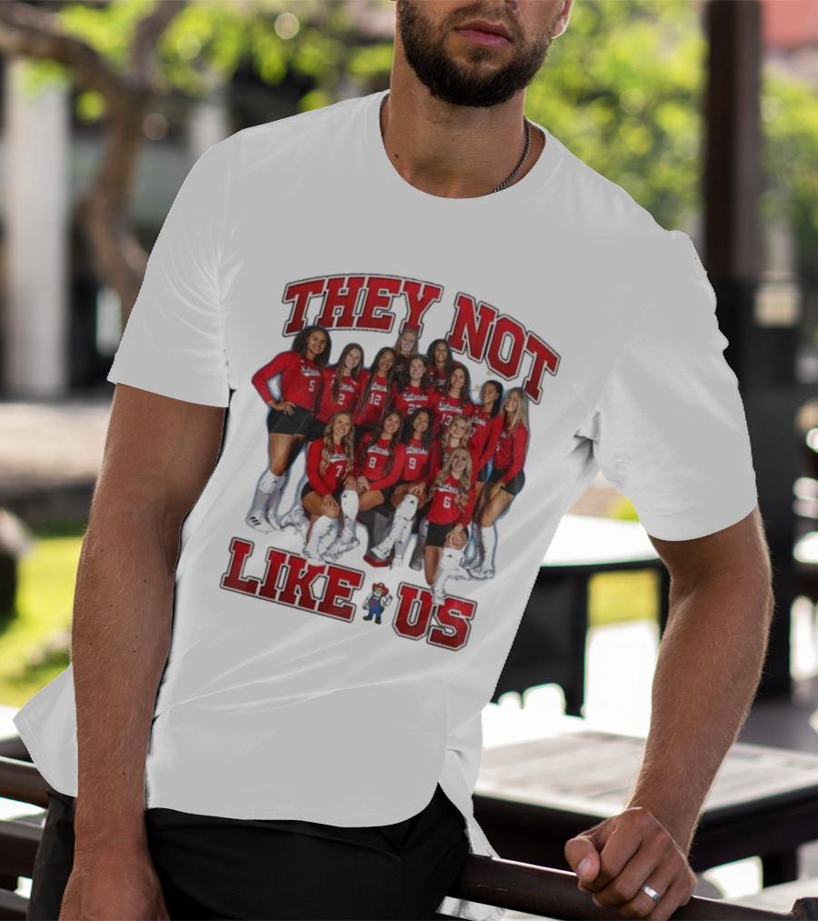 They Not Like Us Nebraska Huskers Team Players T-Shirt