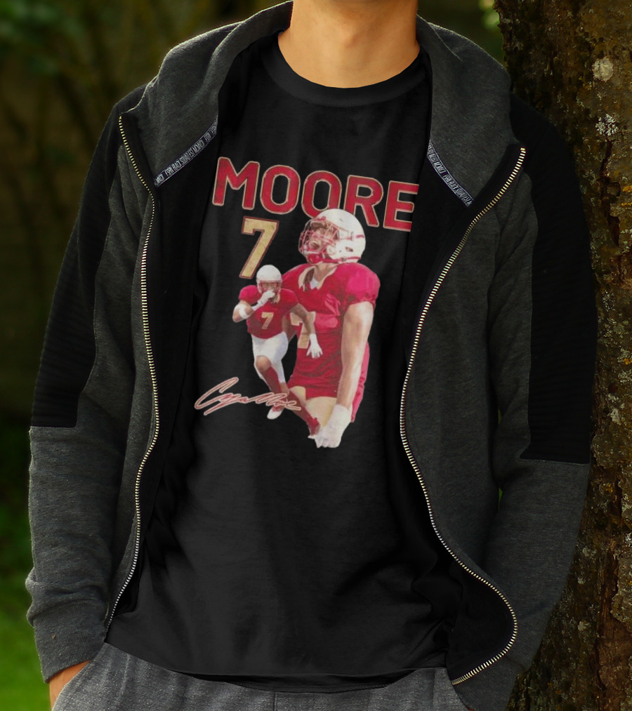 Cazeem Moore 7 Elon Phoenix Player Signature Football Jersey T-Shirt