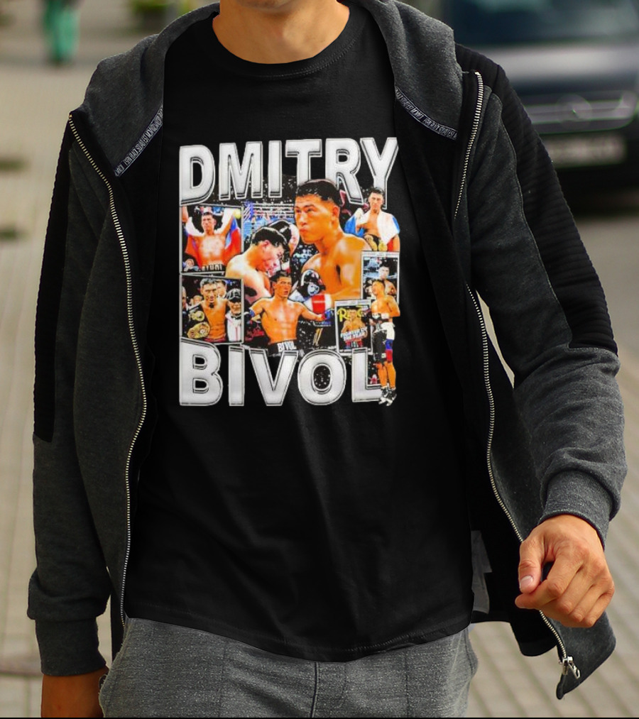 Dmitry Bivol Boxing Champion Vintage Collage T-Shirt