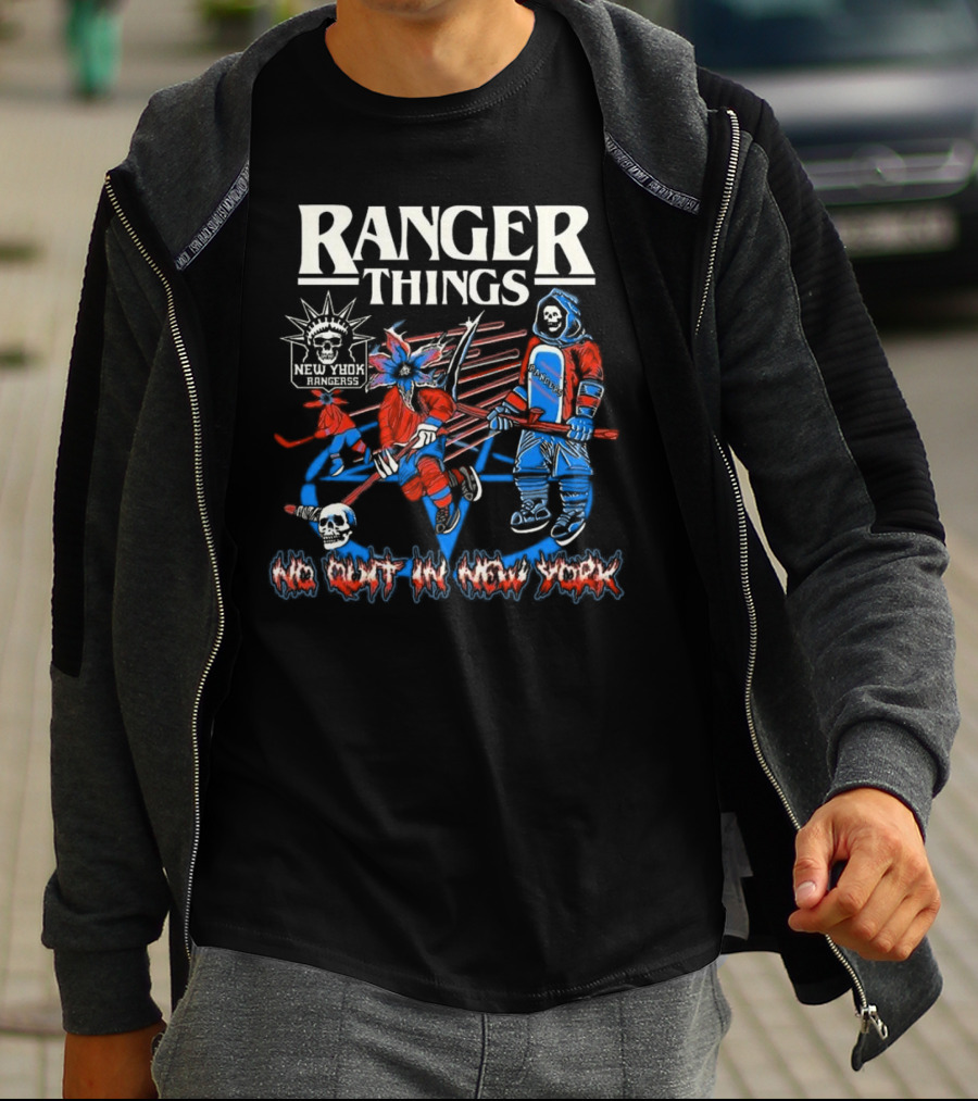 Ranger Things New York Rangers No Quit In New York Hockey T-Shirt