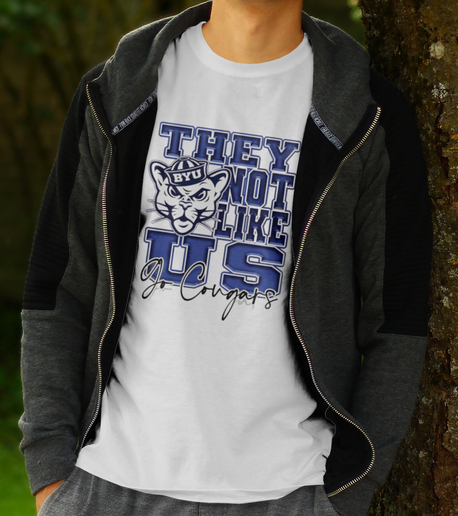 BYU Cougars They Not Like Us Go Cougars T-Shirt