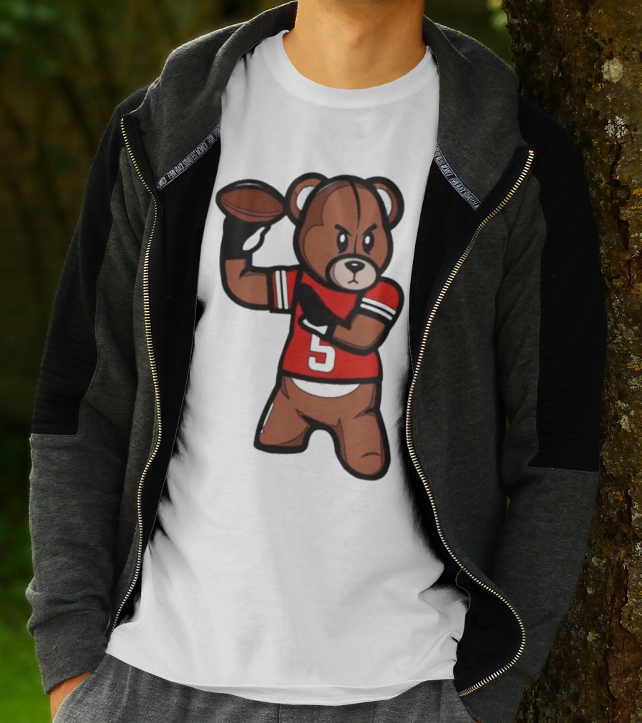 Louisville Teddy Bear Football Player Cartoon T-Shirt