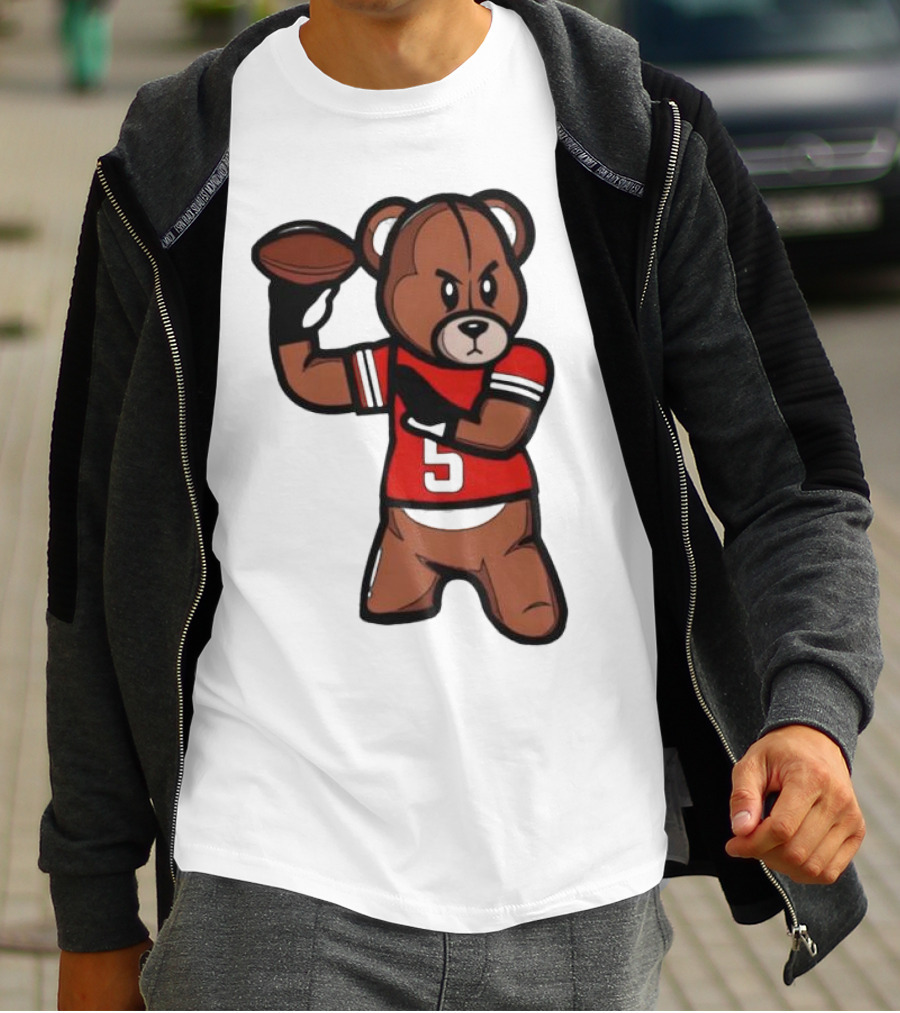 Louisville Teddy Bear Football Player Cartoon T-Shirt