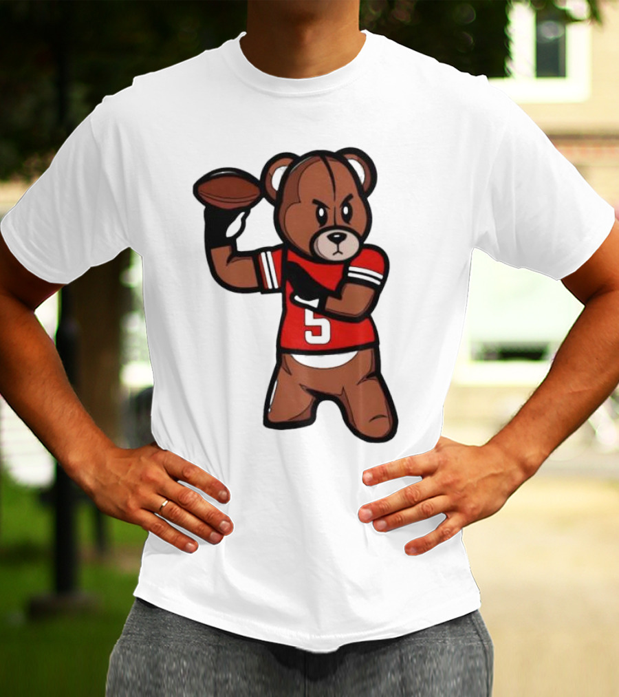 Louisville Teddy Bear Football Player Cartoon T-Shirt