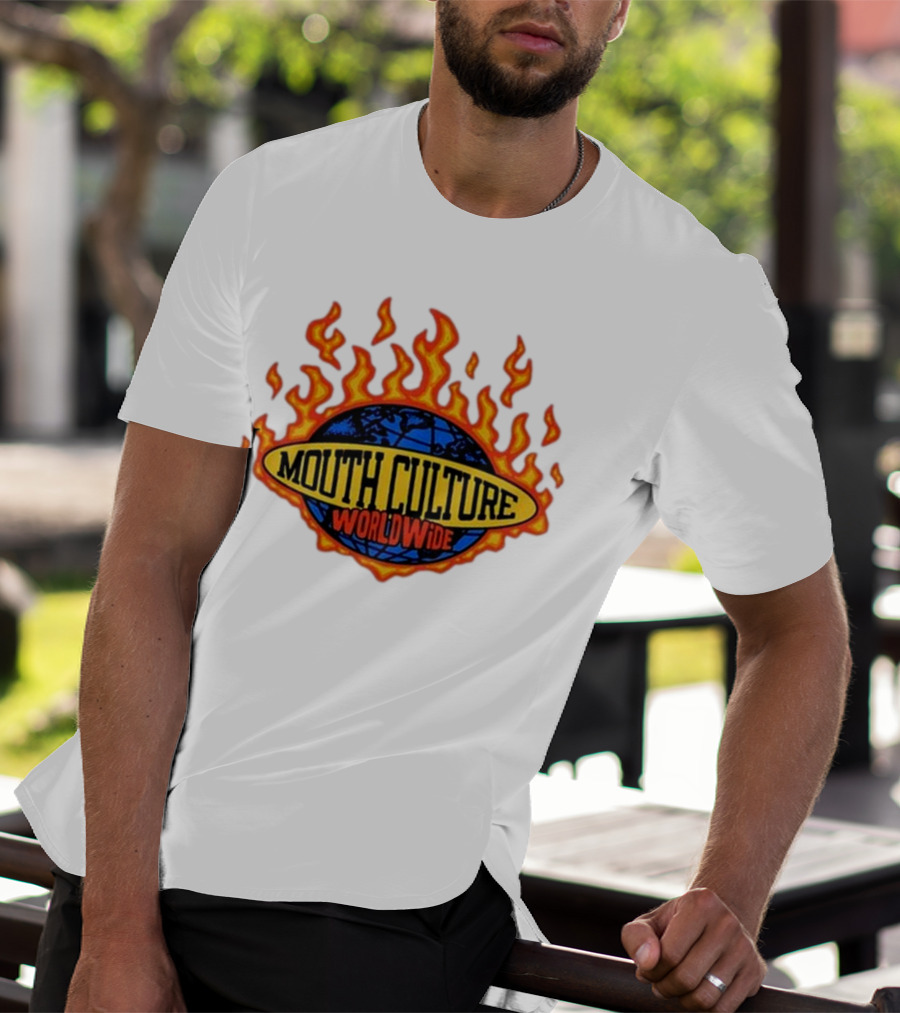 Mouth Culture Worldwide Flaming Globe T-Shirt