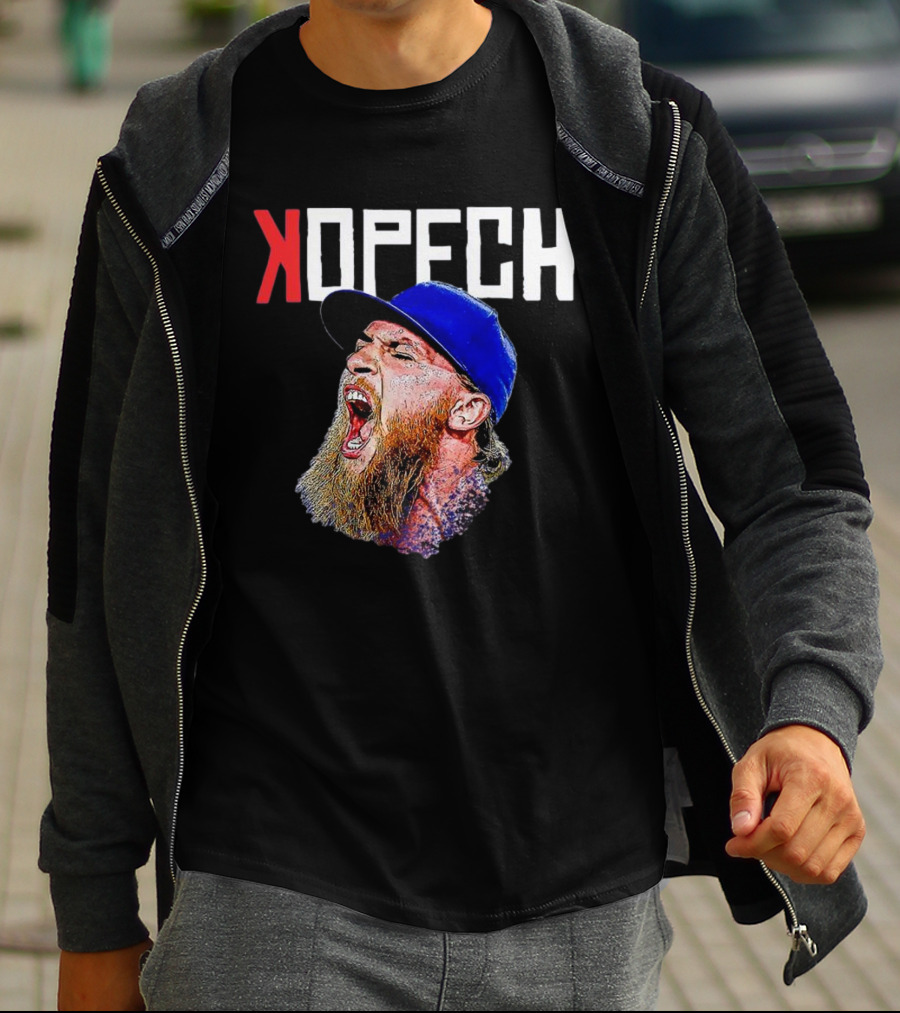 Michael Kopech Scream Yelling Illustration Blue Cap T-Shirt