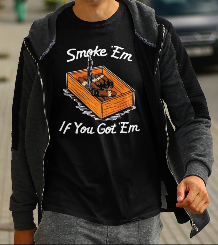Tennessee Volunteers Smoke Em If You Got Em Cigar Box T-Shirt