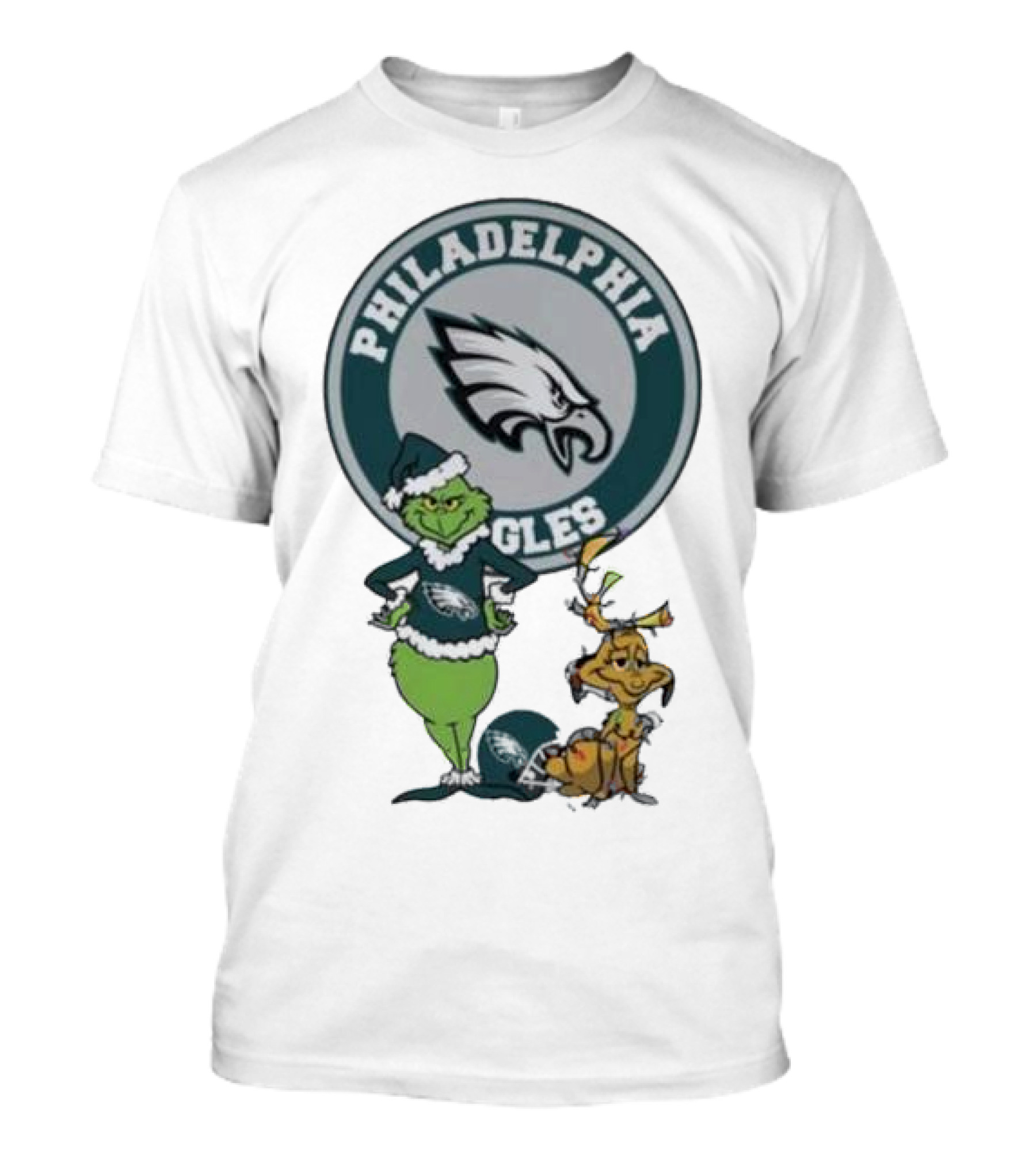 Philadelphia Eagles Grinch Max Merry Christmas T-Shirt