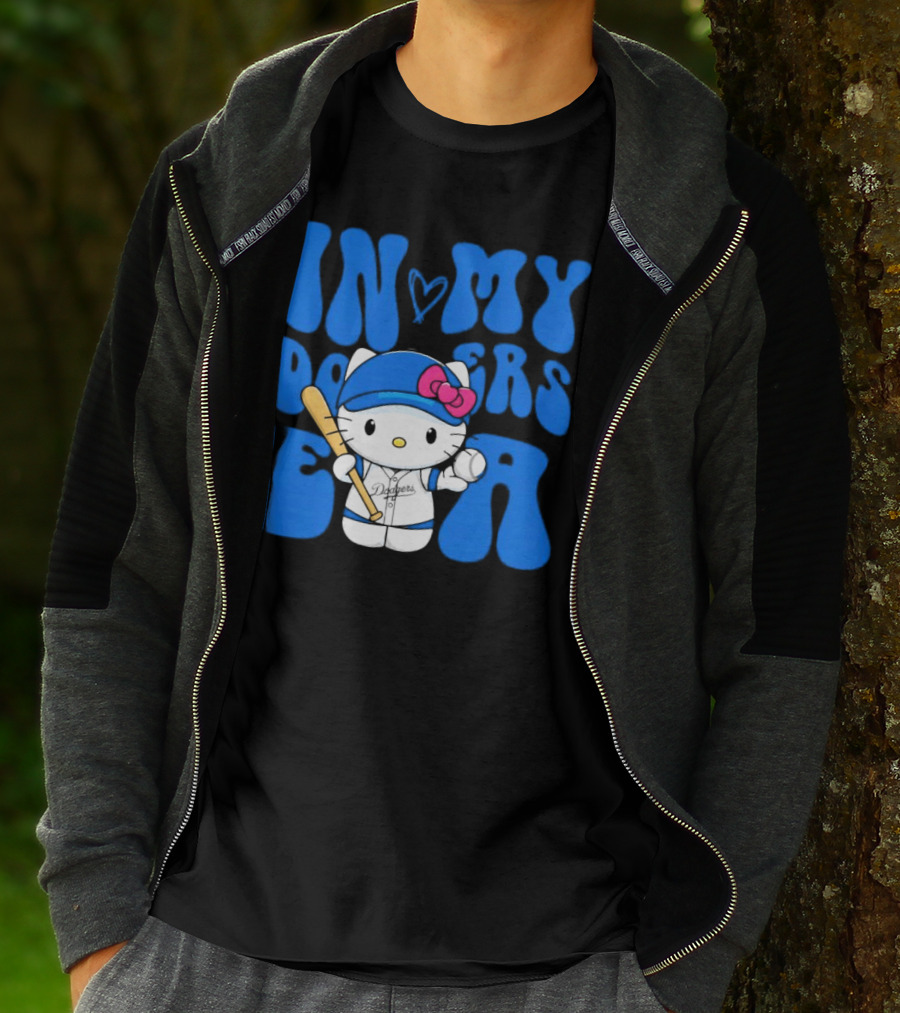 In My Dodgers Era Hello Kitty Baseball T-Shirt