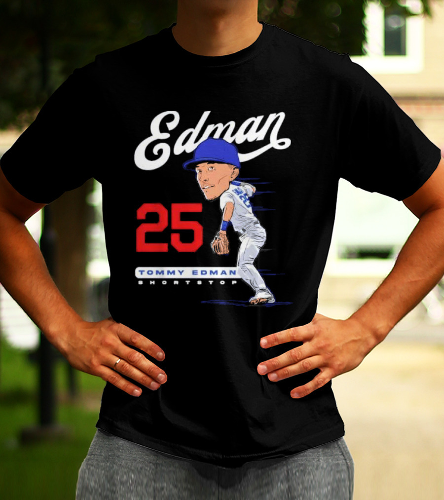 Edman 25 Tommy Edman Shortstop Cartoon T-Shirt
