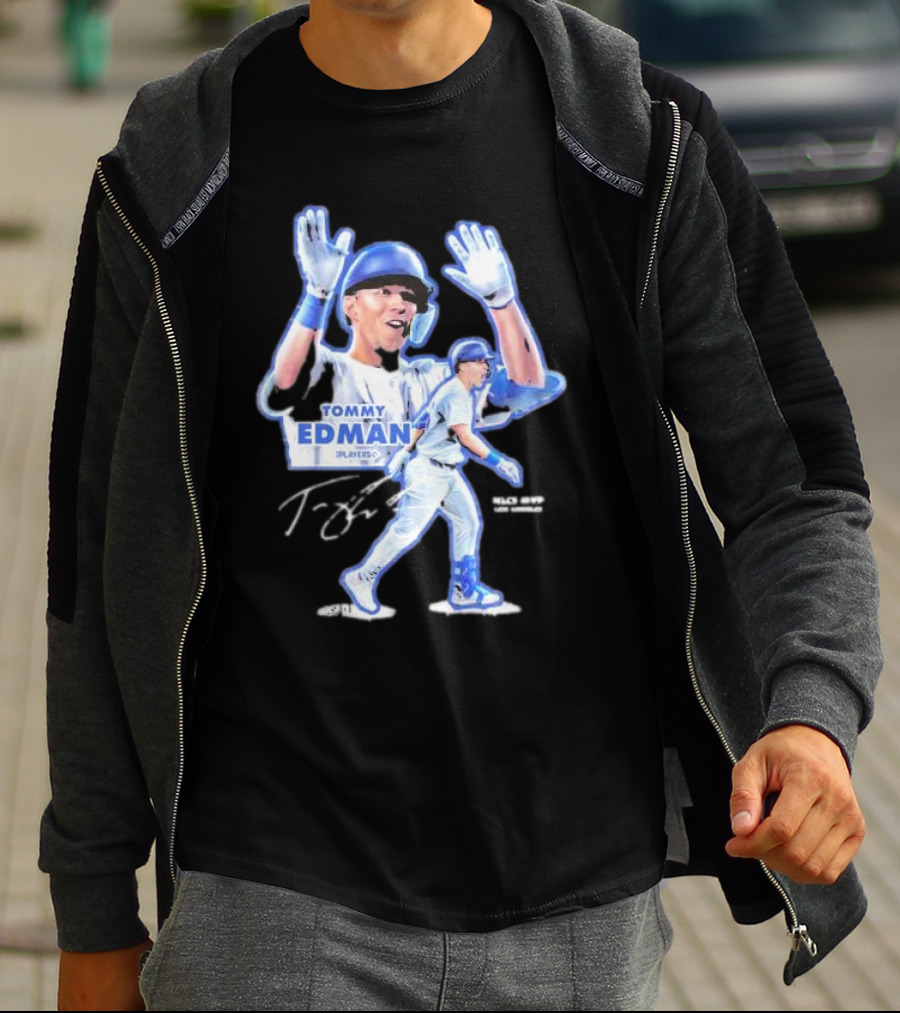 Tommy Edman Player 60 NLCS MVP Los Angeles Dodgers Signature T-Shirt